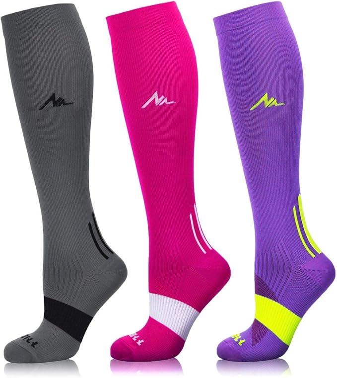 NEWZILL Medical Compression Socks for Women & Men Circulation 20-30 mmHg, Best Support for Running Athletic Cycling Nursing Travel Work and Fitness