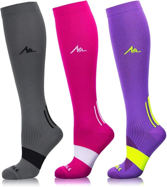 NEWZILL Medical Compression Socks for Women & Men Circulation 20-30 mmHg, Best Support for Running Athletic Cycling Nursing Travel Work and Fitness