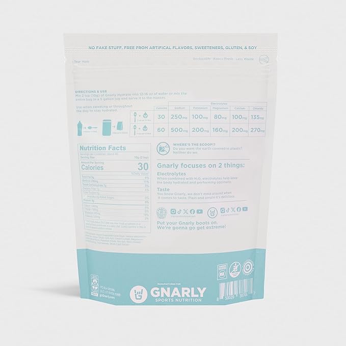 Gnarly Nutrition Hydrate Electrolyte Powder – Pina Colada Exercise Hydration Drink Mix – NSF Contents Certified – Electrolyte Solution, Performance & Recovery – Pina Colada, 14.10 oz