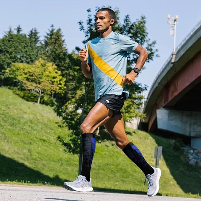 Graduated Compression Socks for Women&Men 20-30mmhg Knee High Socks Travel Hiking Running Stocking