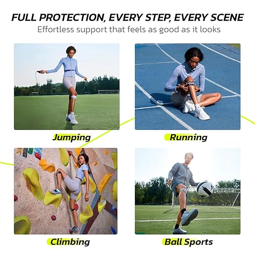 2 Pack Patella Knee Strap Band for Knee Pain Knee Support Patella Stabilizer Braces Tendon Ergonomic Silicone Pad (with 2 adjustable straps, one long & one short)