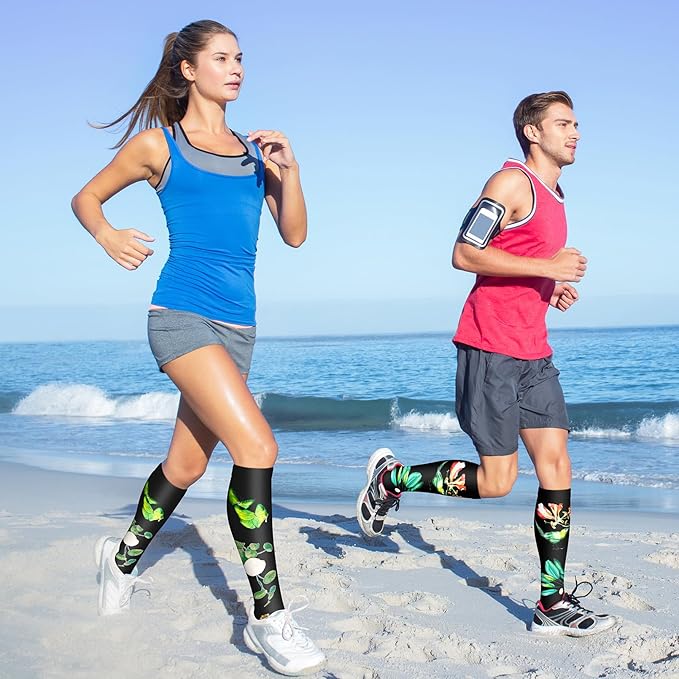 Compression Socks for Women & Men 15-20 mmHg, Best for Medical, Nursing, Running, Athletic, Varicose Veins, Travel