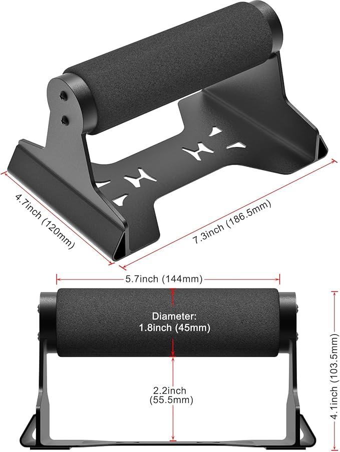 SELEWARE Wood Push Up Bars, Heavy-Duty Steel Pushup Stands, Floor Workouts Push Up Handles, Non-Slip Lion Design Base Parallettes Bars for Calisthenics, Handstand & Strength Training, Supports 600lbs