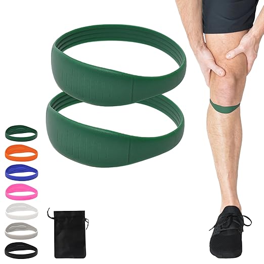 COOLSET Patella Band Knee Strap - 2 Pack Patellar Tendon Support Strap for Knee Pain Relief - Non-Slip Knee Brace for Jumper's Knee, Tendonitis, Basketball, Running - Men, Women, Youth w/ Travel Bag (Green)