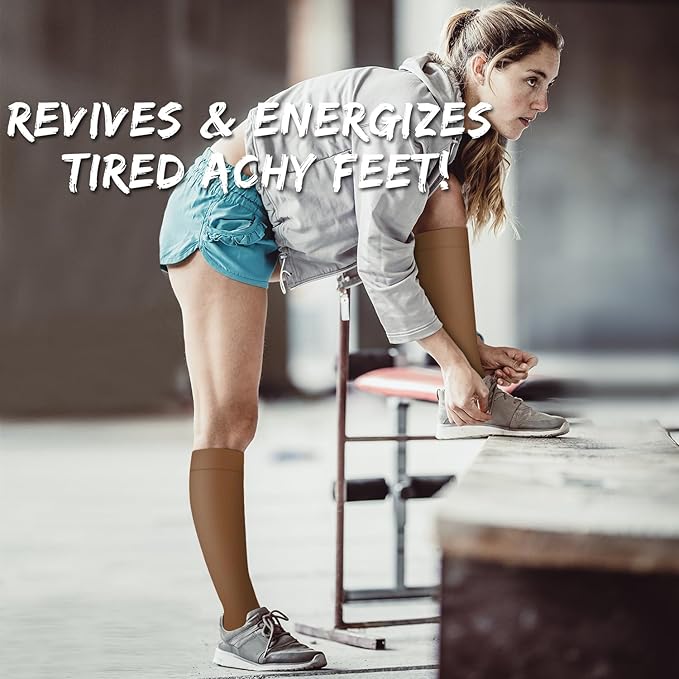 Copper Compression Socks for Women and Men(6 Pairs)-Best Support for Running, Athletic, Nursing, Travel