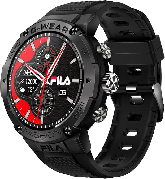 Fila Smart Watch (Answer/Make Calls), 1.32’’ IPS HD Full Touch Screen Smart Watches for Men Women with Sleep/Heart Rate Monitor, Fitness Watch, Activity Tracker with 100+ Sport Modes for Android iOS