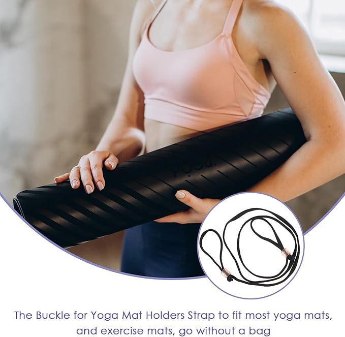 EXCEART 10Pcs Yoga Mat Carrier Strap Polyester Cotton Stretching Bands for Yoga, Pilates, Fitness