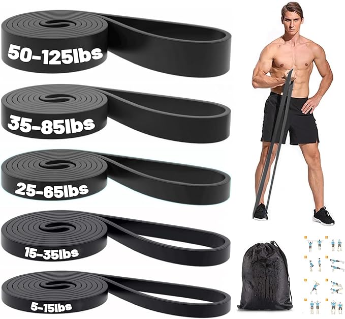 Resistance Bands, Pull Up Bands, Exercise Workout Bands for Working Out, Pull Up Assistance Bands Set for Men & Women, Body Stretching, Physical Therapy, Muscle Training