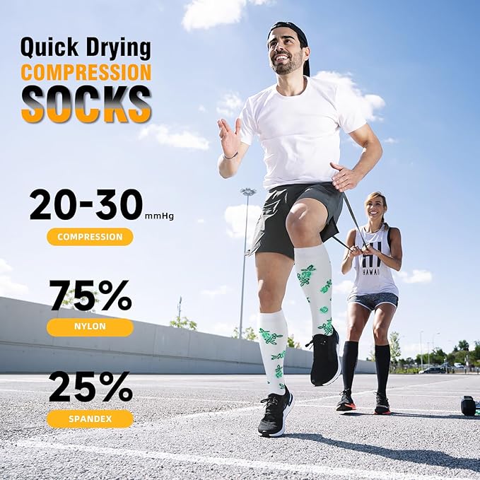 bropite Compression Socks for Women & Men Circulation-Support Knee High Socks 20-30 mmhg-Best for Running,Medical,Nurse,Travel