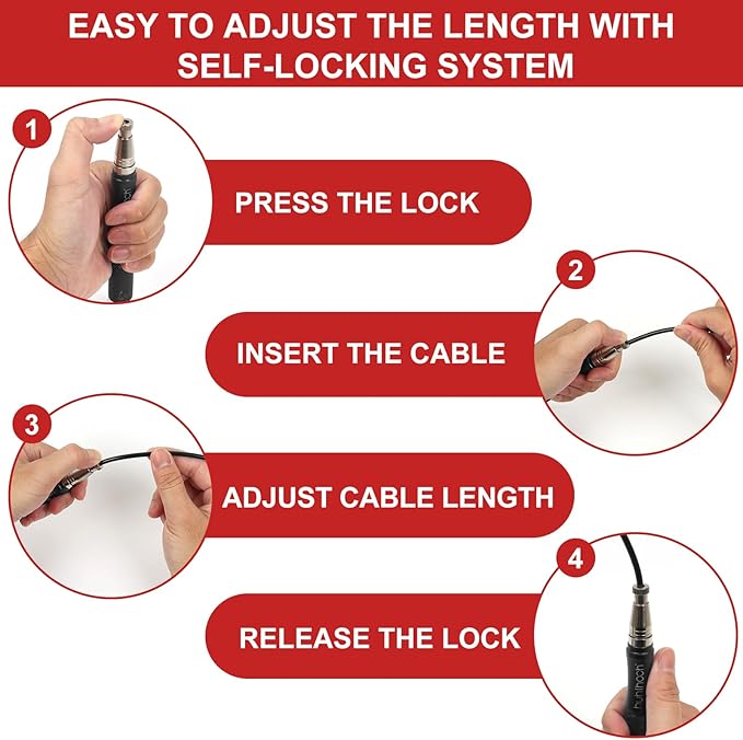 Speed Weighted Jump Rope with Secure Lock Mechanism, 360° Smooth Swivel, Non-Slip Matte Textured Handles, Features 2 Performance Cords for Effective Fitness Workouts