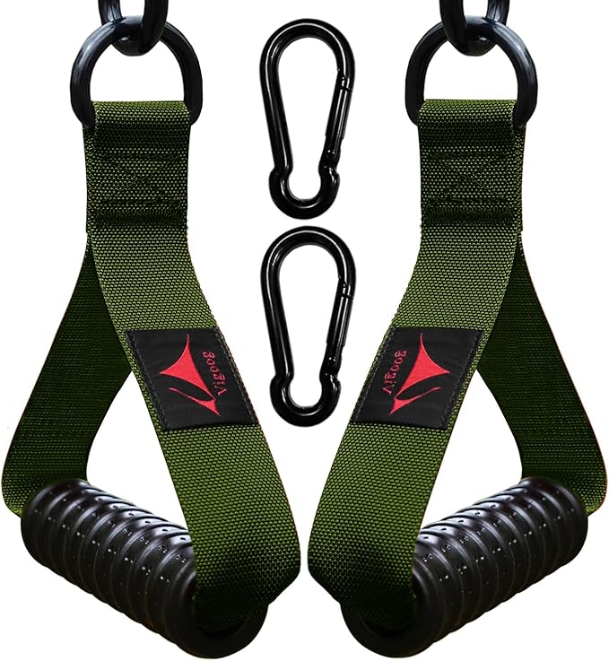 1000lbs Heavy Duty Fitness Handles - Non-Slip Rubber Exercise Grips for Cable Machines, Resistance Bands, Pulley Systems - Universal Attachment for Home & Commercial Gym Workout Equipments