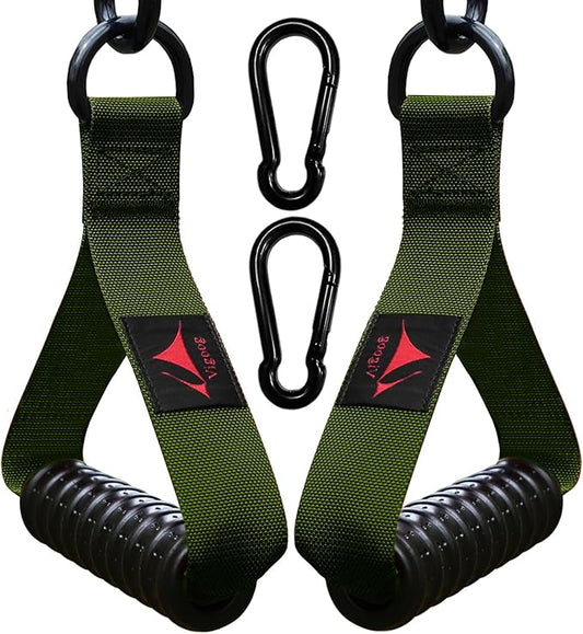 1000lbs Heavy Duty Fitness Handles - Non-Slip Rubber Exercise Grips for Cable Machines, Resistance Bands, Pulley Systems - Universal Attachment for Home & Commercial Gym Workout Equipments