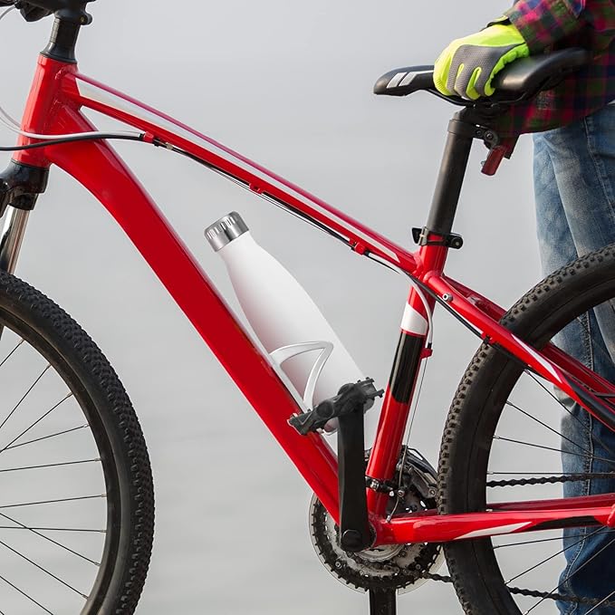 VEGOND 17oz Stainless Steel Water Bottles, Reusable Metal Sports Water Bottle Keeps Drink Hot and Cold, BPA Free Double Wall Vacuum Cola Shape Insulated Water Bottle for Camping Gym, 1 Pack