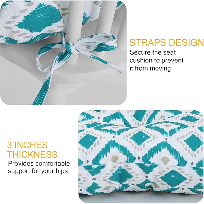 Outdoor Bench Cushion Waterproof, Tufted Bench Seat Cushion 40 x 15 Inch, Patio Wicker Indoor Seat Pads for Outside Garden Patio Balcony