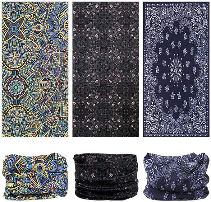 Headband Neck Gaiter Head Wrap Headwear Face Mask Magic Scarf Bandana for Men and Women