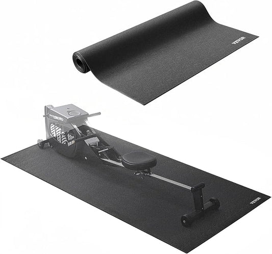 VEVOR Treadmill Mat for Carpet Floor, Exercise Equipment Mat for Treadmills, Stationary & Recumbent Bikes, High Density PVC Floor Protector Gym Mats, Waterproof and Non-Slip for Home Gym