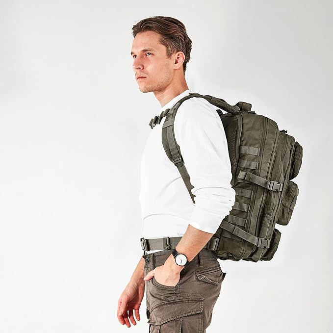 Falko Tactical Backpack 50L, 2.4x Stronger, Large Military Molle Rucksack, Heavy Duty, Work and Outdoors