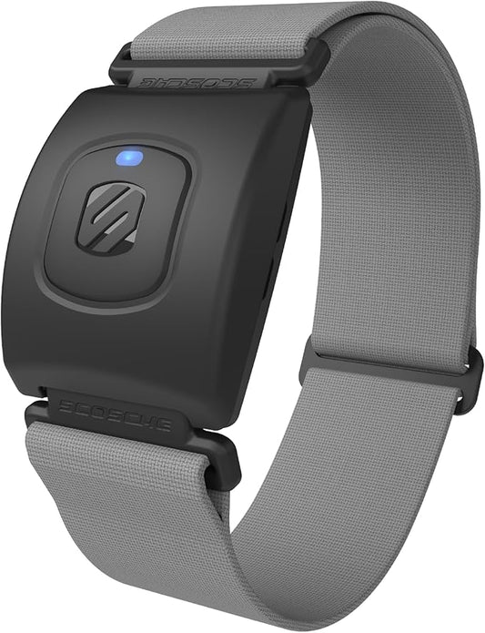 Scosche Rhythm R+2.0: Waterproof/Dustproof Armband with ANT+ & BLE Bluetooth Smart for Hyper Accurate Workout Heart Rate Monitoring with Wahoo, Peloton, LED Monitor, DDP Yoga, Strava
