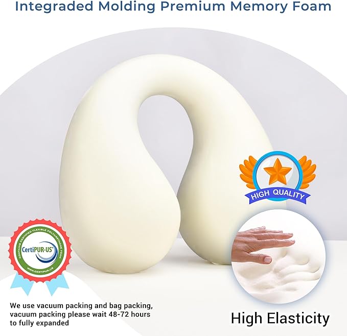 COOLBEBE Kids Travel Neck Pillow, Softly Headrest Travel Pillow for Car & Airplane, Traveling Gifts for Toddler & Children (1, Raspberry Powder)