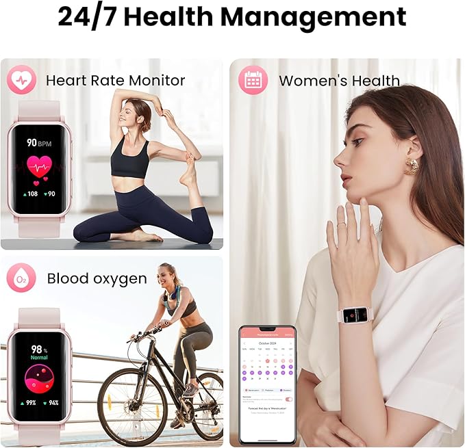 Smart Watch for Men Women (Answer/Make Calls), 1.57" Curved Screen Fitness Tracker, smartwatch with 24/7 Heart Rate/Sleep Monitor, Two Straps Activity Trackers, Compatible with Android & iOS