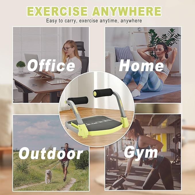 HOTSWEAT Ab Machine, Sit Up Exercise Equipment, Ab Workout Equipment with 3 Adjustable Resistance, Ab Trainer for Stomach Workout with 330 LBS Weight Capacity, Foldable Ab Crunch Machine for Home Gym