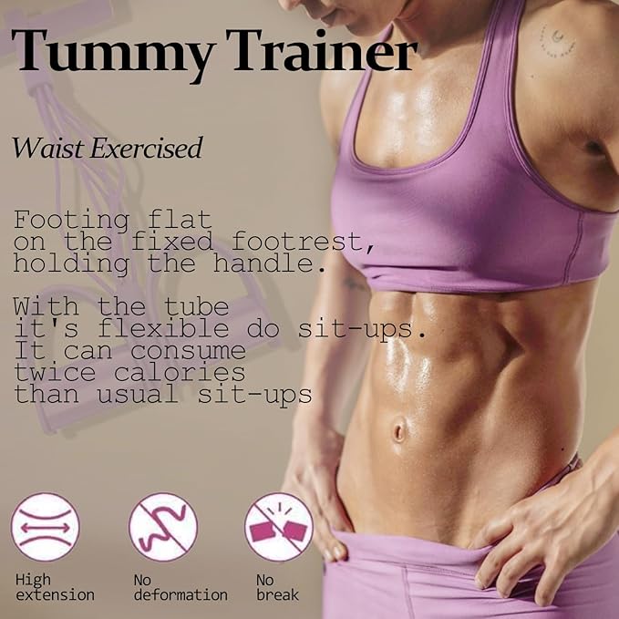 21 Fitness Resistance Bands-6 Tube Pedal Ankle Puller,Multifunction Tension Rope,Natural Latex Fitness Bands for Strength Training, Tummy, Waist, Arm, Leg Slimming, Home Gym Exercise Equipment