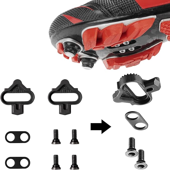 ROCKBROS Mountain Bike Pedals Dual Function Sealed Clipless Flat Platform Compatible with SPD Bicycle Pedals for Mountain Bike MTB Pedals Flat