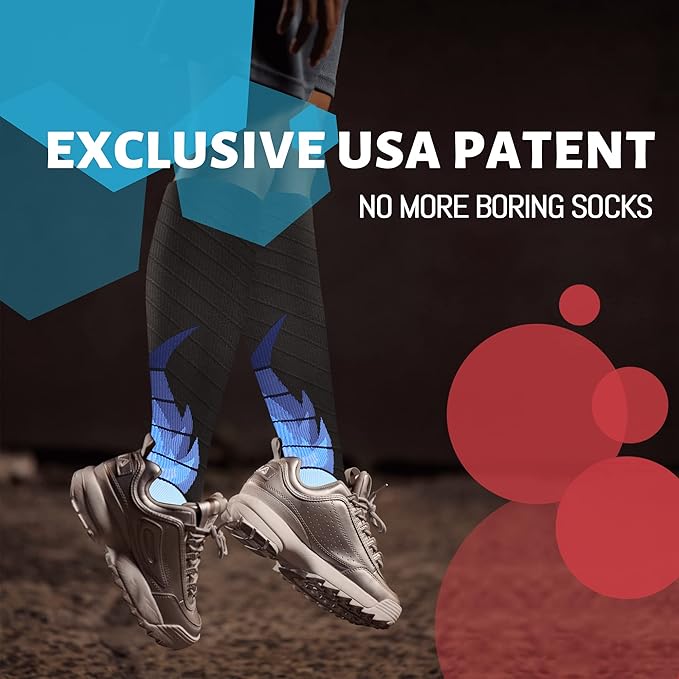 NEWZILL Medical Compression Socks for Women & Men Circulation 20-30 mmHg, Best Support for Running Athletic Cycling Nursing Travel Work and Fitness