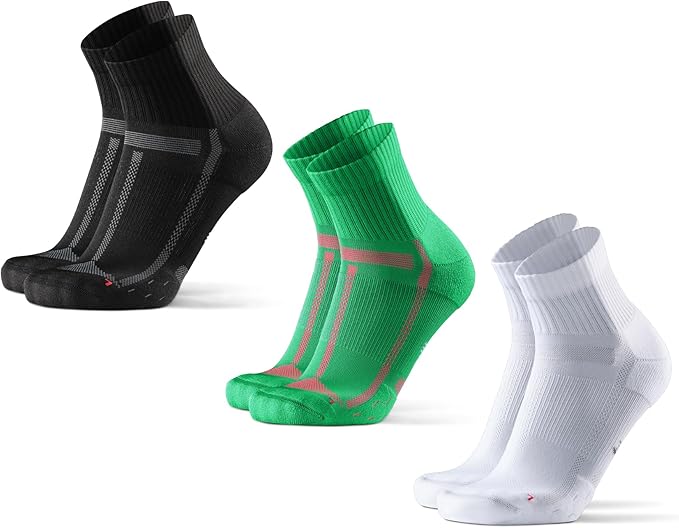 DANISH ENDURANCE Ultra-Comfort Quarter Running Socks, Performance Socks, Men & Women - 3 or 5 Pack