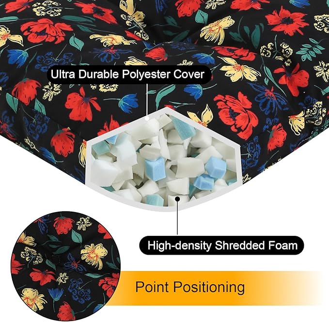 Outdoor Bench Cushion Waterproof, Tufted Bench Seat Cushion 40 x 15 Inch, Patio Wicker Indoor Seat Pads for Outside Garden Patio Balcony