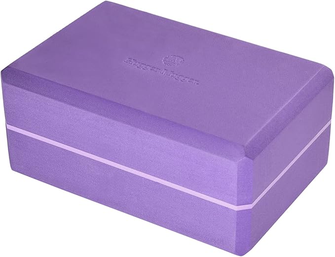 Hugger Mugger 4 in. Foam Yoga Block - Strong and Stable, Beveled Edges for Comfort, Most Favored Block Size, Helps with Alignment and Support in Many Poses