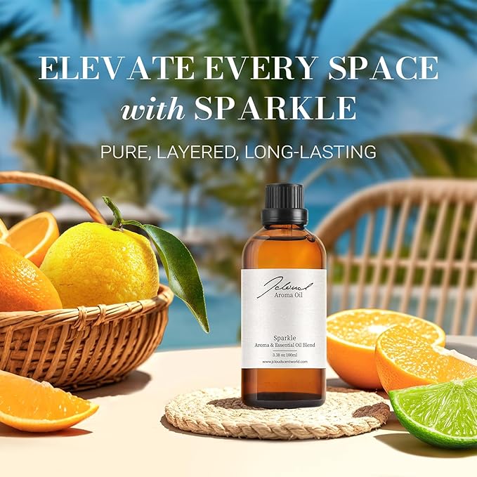 JCLOUD Sparkle Hotel Diffuser Oil, Luxury Diffuser Oils Scents for Home, Natural Essential Oils for Cold-Air & Ultrasonic Diffuser Aromatherapy, Long Lasting Home Fragrance – 3.38 Fl Oz, 100mL
