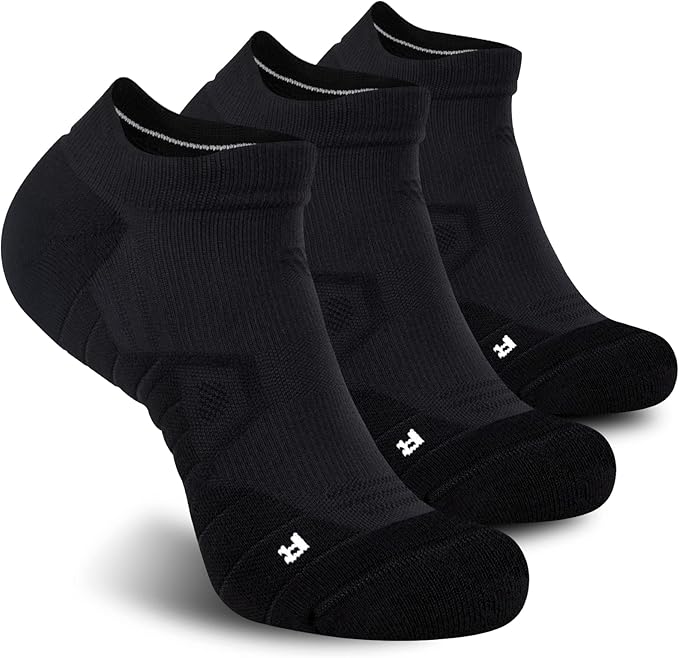 Hylaea Athletic Running Socks Cushion Padded Moisture Wicking Low Cut