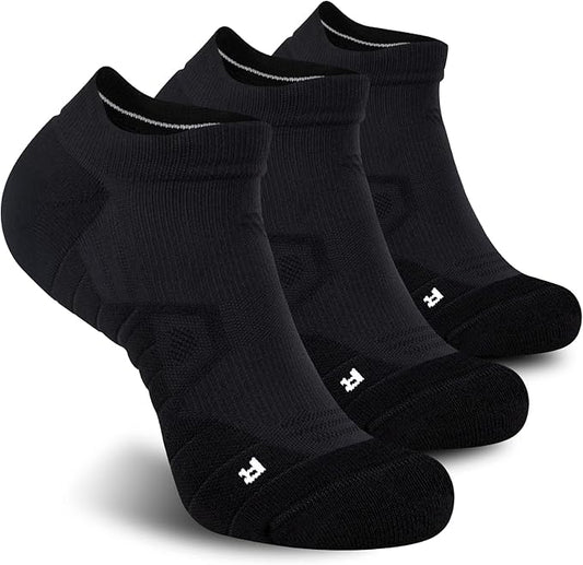 Hylaea Athletic Running Socks Cushion Padded Moisture Wicking Low Cut