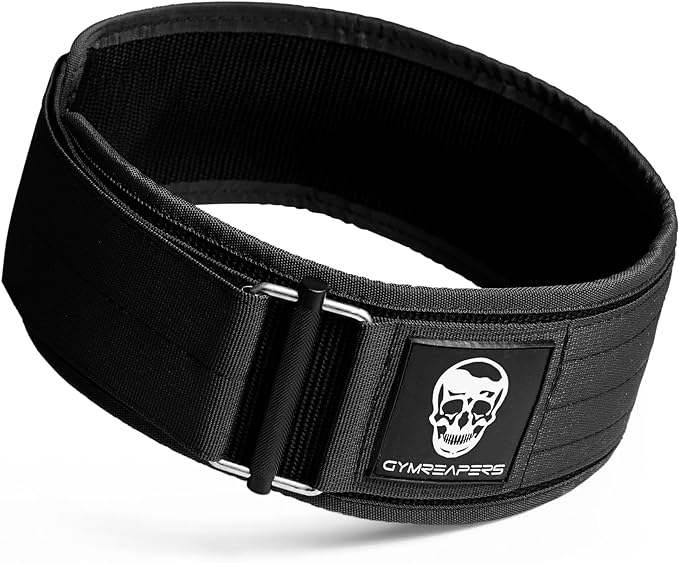Gymreapers Quick Locking Weight Lifting Belt for Men Gym Belt for Powerlifting Deadlift Belt with 4 Inch Neoprene Metal Buckle Back Support Weightlifting Belt Women