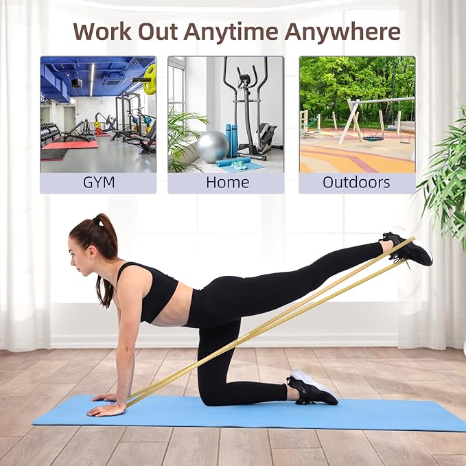 Sportneer Resistance Bands for Working Out: Pull Up Bands 5-130lb 5 Levels Exercise Bands Workout Bands Set with Handles & Door Anchor Pull Up Assist Bands for Men Women Resistance Training