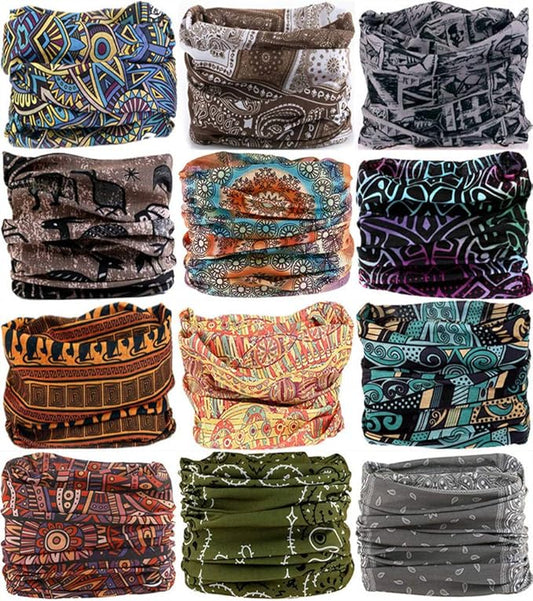 Neck Gaiter Headband Headwear Head Wrap Face Mask Magic Scarf Bandana for Men and Women