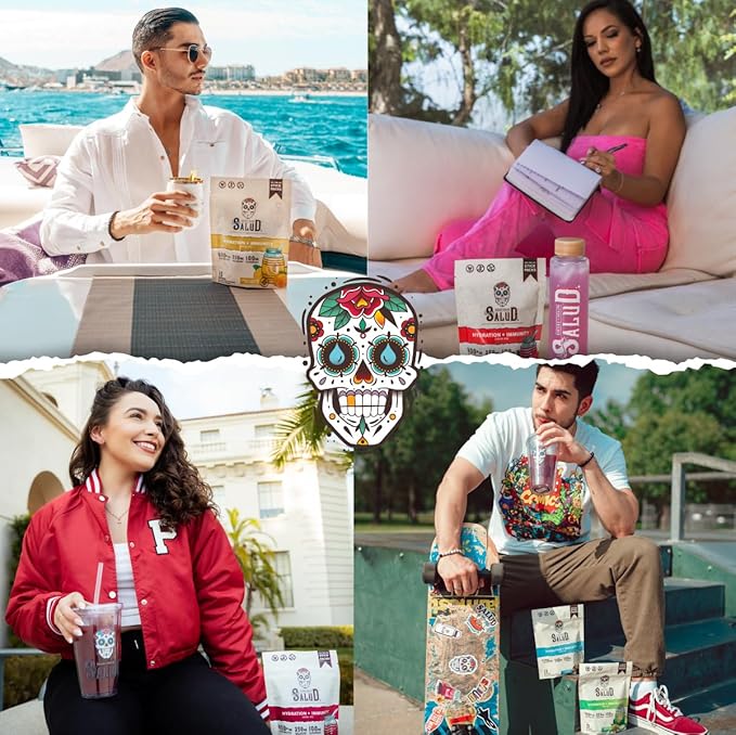 Salud 2-in-1 Hydration Packets + Immunity Electrolytes Powder, Mango - Agua Fresca Drink Mix, Elderberry, Dairy & Soy Free, Non-GMO, Gluten Free, Vegan, Low Calorie, 1g Sugar (15 Servings)