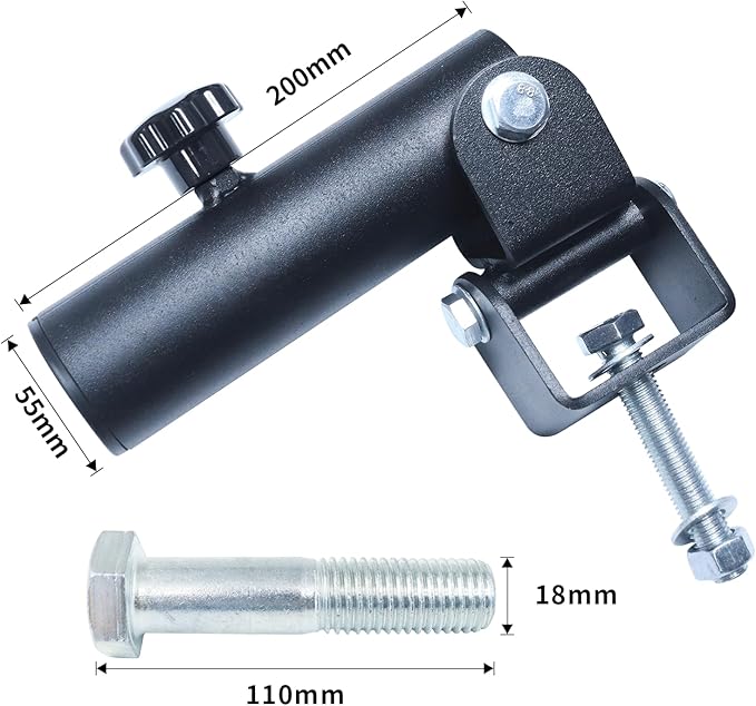 T-Bar Row Landmine Attachment for Barbell 360 Swivel Landmine Base - Fits 1' Standard & 2' Olympic Bar, Gym Home Fitness, Squat, Deadlifts
