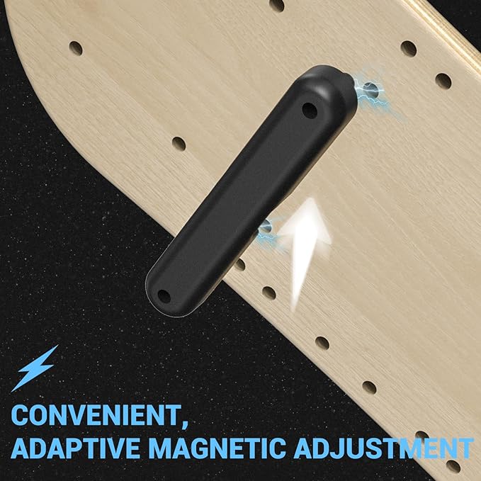 Sportneer Balance Board 7 Modes Wobble Board with Adjustable Stoppers Exercise Balancing Stability Trainer for Improve Balance, Surf Trainer & Physical Therapy - Roller and 2.8'' Ball Included