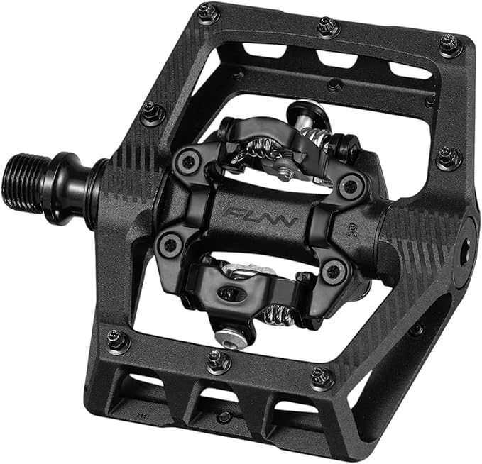 Funn Ripper2 Mountain Bike Clipless Pedals, Compatible with SPD Cleats, 9/16" CrMo Axle Bicycle Pedals