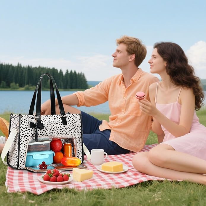 CAMTOP Lunch Tote Bag for Women,15.6 Inch Laptop Work Bag with Insulated Lunch Compartment,Water Resistant