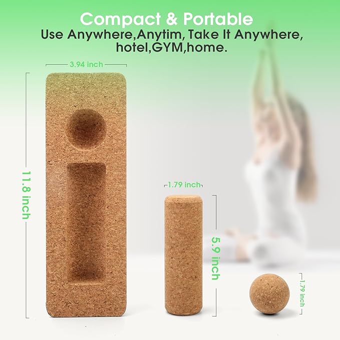 Balance Board, Premium Cork Balancing Board, Foot Strengthener for Enhanced Foot Function, Ankle Stability Trainer for Balance Stability, Improve Mobility & Prevent Falls