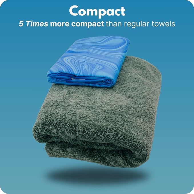 ECCOSOPHY Microfiber Beach Towel - Sand Free Towels are Quick Dry, Light Weight, Super Absorbent - Perfect Pool, Travel, Cruise, Camping Essentials - Oversized Extra Large for Adults 71x35 in