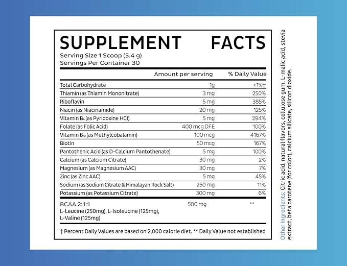 Zeal Electrolyte Powder Recovery Drink (30 Servings | Orange Creamsicle) w 0 Sugar +BCAAs +B-Vitamins Electrolyte Supplement w Potassium Zinc & Magnesium for Hydration - Keto Electrolytes