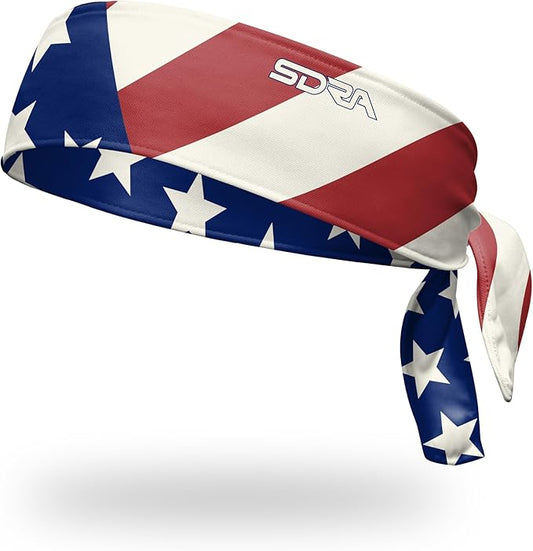 Suddora Country Flag Tie Headband with National Flag, Breathable Sweatband for National Sports Events, Non-slip Fabric Sweatband for Soccer, Tennis, Workout, Costumes & Cosplay