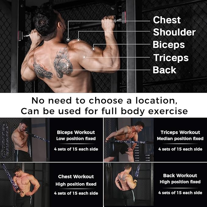 Innstar Pull Up Assistance Bands, 3 Heavy-Duty Adjustable Pull Up Bands Set, Pull Up Bands Assistance Bands for Enhanced Strength Training