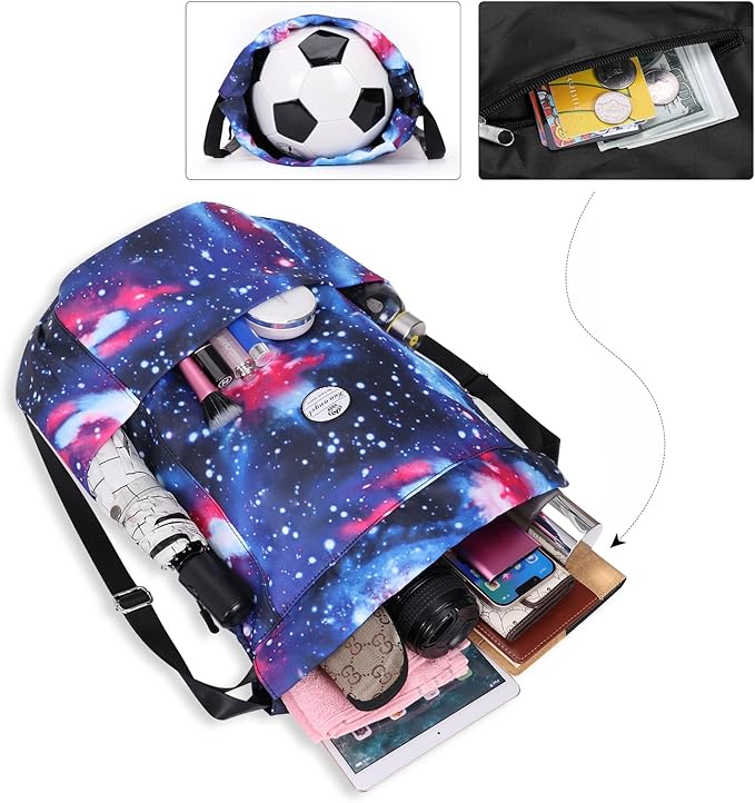 HUA ANGEL Drawstring Backpack Bag, Sport Gym Sackpack Lightweight Small Gym Bag for Men Women Pull String Sport Beach Bag