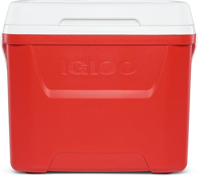 Igloos Cooler Hard-Sided Ice Chest, Insulated Portable Cooler, Heavy-Duty, Leak-Resistant Lid, Lightweight Ergonomic Handle
