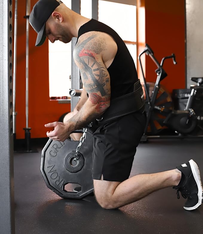 Gymreapers Dip Belt With Chain For Weightlifting, Pull Ups, Dips - Heavy Duty Steel Chain For Added Weight Training